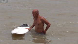 Kelly Slater Surfing in Medewi point break and beach break, West Coast Bali - Indonesia