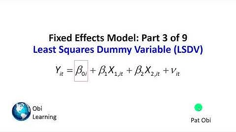 Panel Data Regression 3of9 – Fixed Effects LSDV