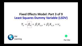 Panel Data Regression 3of9 – Fixed Effects LSDV