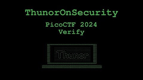 Verify Challenge from picoCTF 2024 (Forensics)