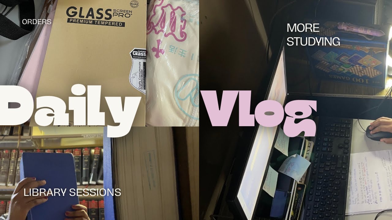 Uni Productive vlog 🎀:Library study session |Delivering orders