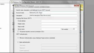Configuring Databse Mail on SQL Server 2008