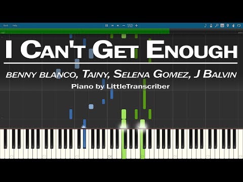 benny blanco, Tainy, Selena Gomez, J Balvin - I Can't Get Enough (Piano Cover) by LittleTranscriber