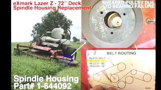 3 Lawn Mower Spindle Exmark 103-8075 103-3206 103-8323 103-3200 Fits Lazer Z XP eXmark Spindle assembly and pulley replacement