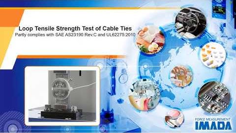 Cable ties loop tensile strength test