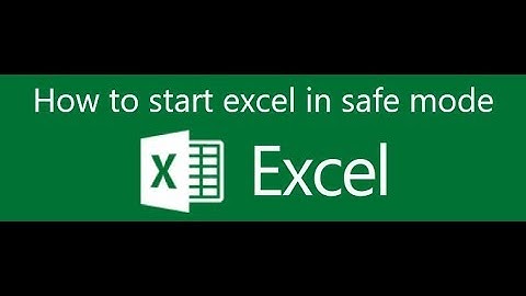 how to open excel in safe mode