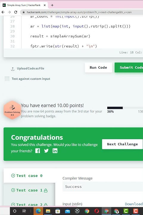 HackerRank Simple Array Sum Python Solution #shorts - YouTube