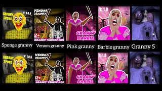 granny5 Horror Barby Granny V1.8 venom granny v2  Pink Granny V2.1 Horror Horror Sponge Granny V1.8 screenshot 4