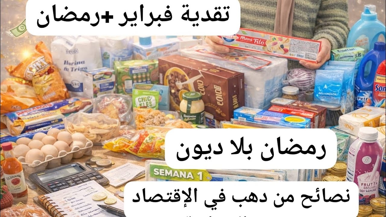تقدية شهر فبراير و رمضان🌙نصائح قيمة لمواجهة الغلاء و تسير الميزانية بذكاء 👌تحضيرات رمضان 2026