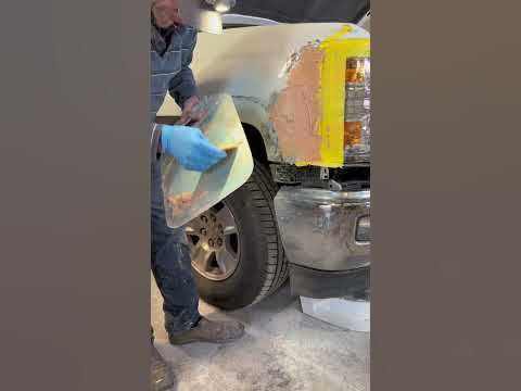 Fender bender fiberglass fix - YouTube