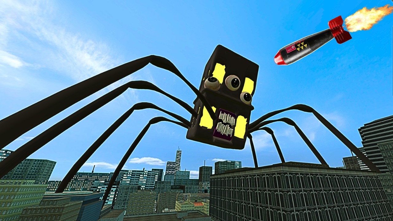 The enormous three-eyed House Face! Could a nuclear bomb destroy it? -GMod