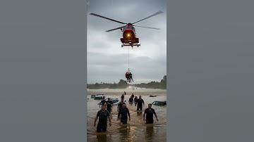 Epic Helicopter Flood Rescue #viral #shorts
