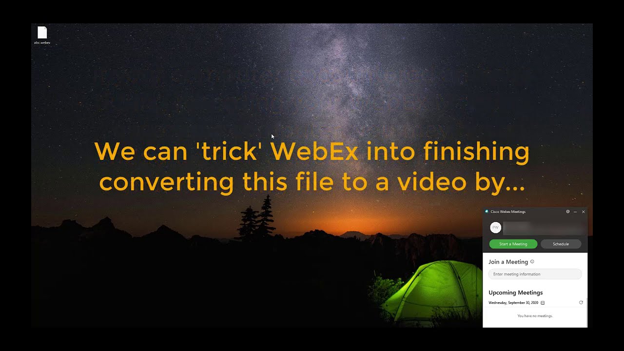 How To Fix A Corrupted/unfinished/interrupted WebEx Recording - YouTube