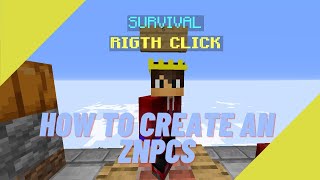 How to Create an NPC with ServerNPC [zpncs] in aternos [like hypixel] | NPC Message & more!