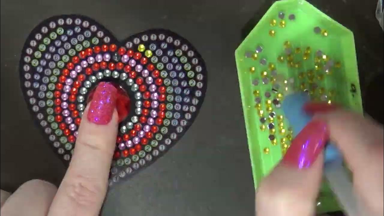 Dollarama Heart Keychain Diamond Art Time Lapse YouTube