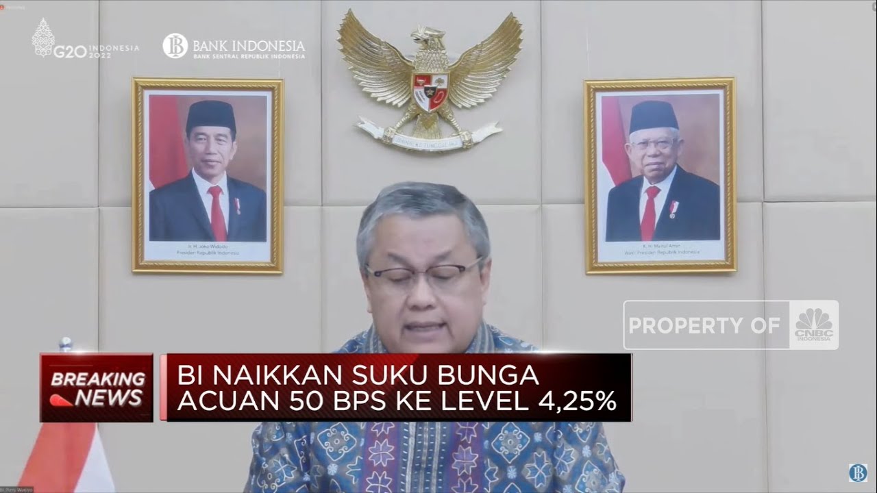 Sah BI Naikkan Suku Bunga Acuan 50 Bps Ke 4 25 YouTube