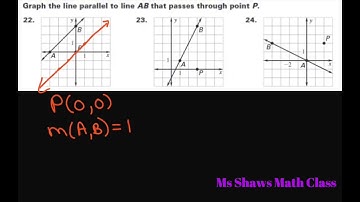 Graph the line parallel to AB and passes through point P