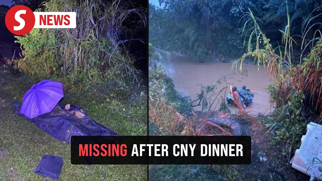 CNY tragedy: Missing man found dead in car submerged in river - YouTube