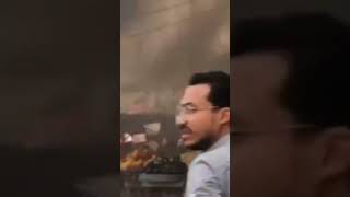 حريق كبيرفي ميدان كوبري المندره الان