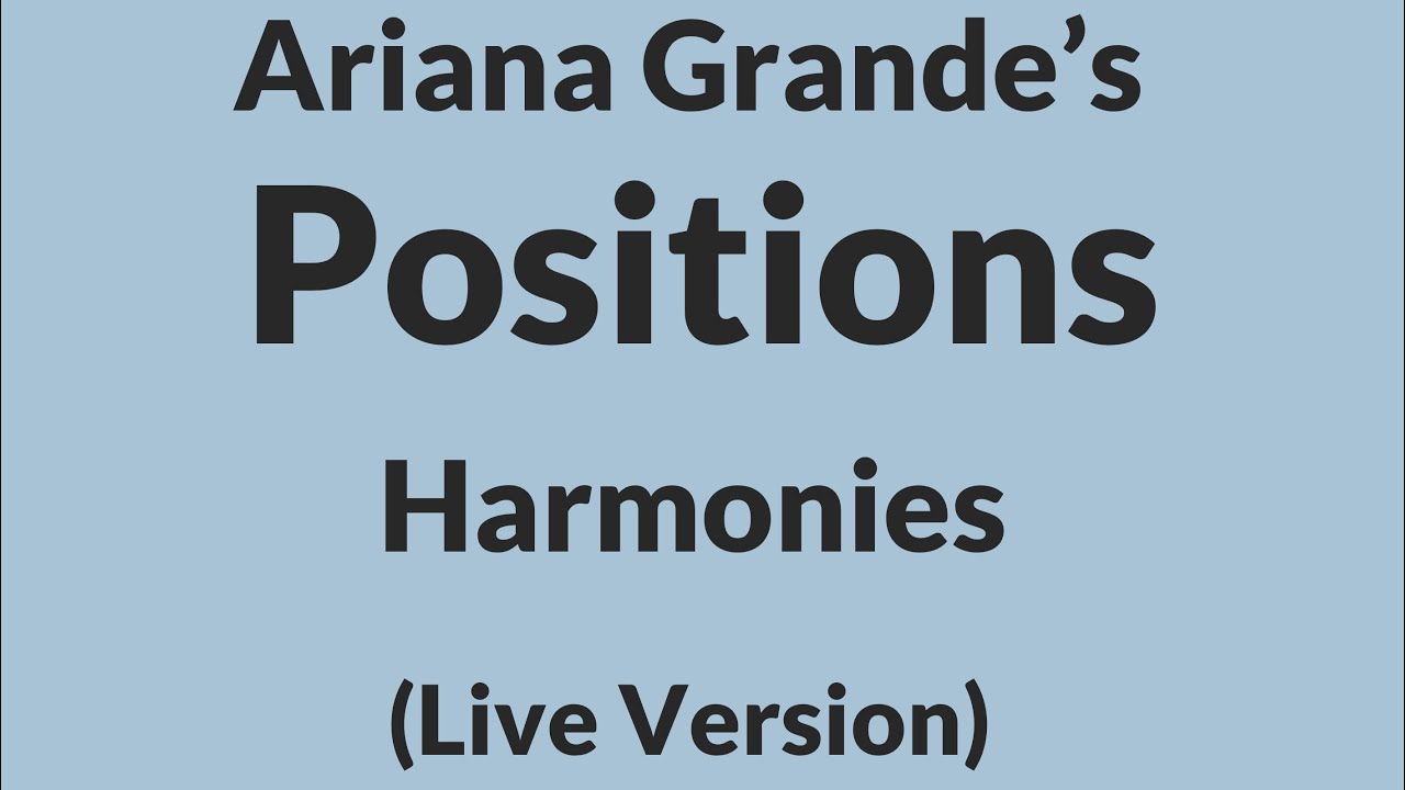 Ariana Grande’s Position Buildup (Vevo version) Tutorial