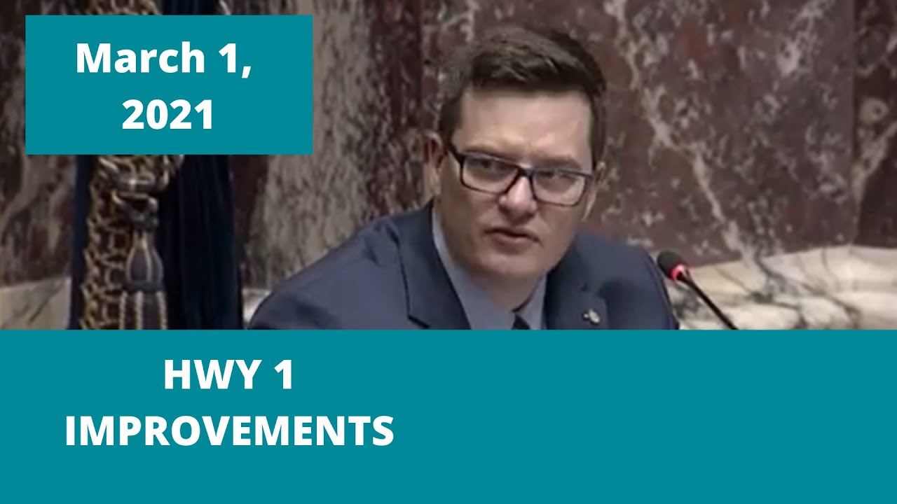 MLA Coulter on Hwy 1 Impovements March 1, 2021