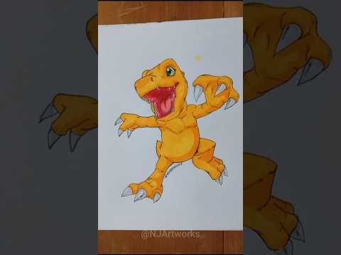 Drawing Agumon Digimon Adventure Shorts Art Digimon