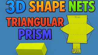 Triangular Prism 3D Shape Net | Easy Pull-Out 3D Shapes Project for Students | Maths Model for Schol