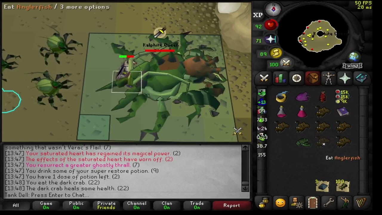 Max Mage Kalphite Queen ~37kph OSRS