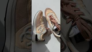 Chanel CC Interlocking Logo Multicolor Light Beige, Gray 22P Sneakers 38. #chanel #chanelshoes