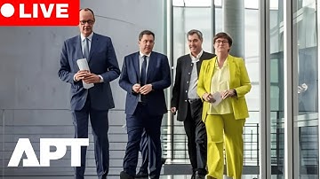 Watch LIVE | Germany’s Merz and Coalition Leaders Speak to Media After Talks in Berlin | APT