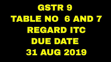 Gstr 9 Annual Return in hindi  Table  No  6 , 7 overview by Smart Gstin.