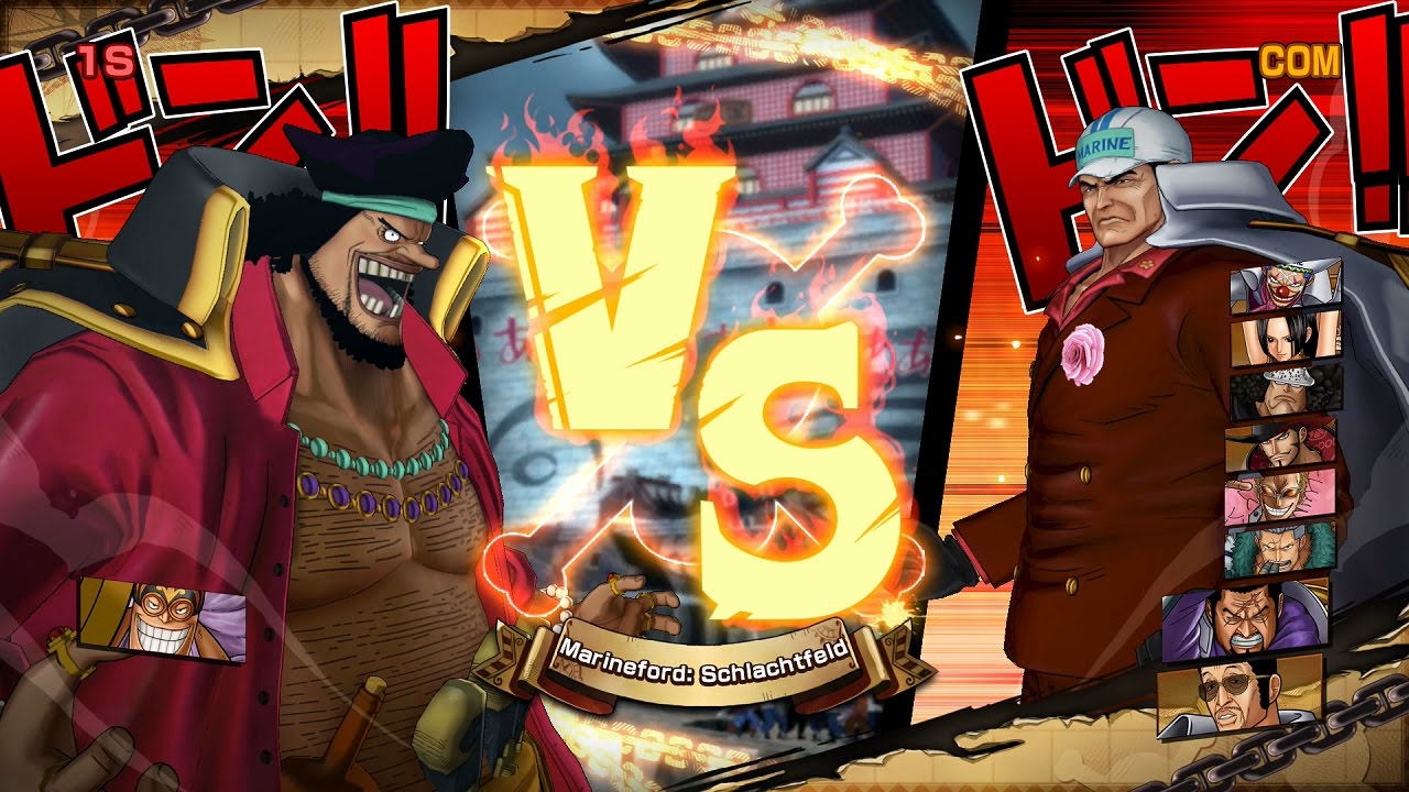 One Piece Burning Blood 2 Player Coop 2 VS 9 Blackbeard and Burgess