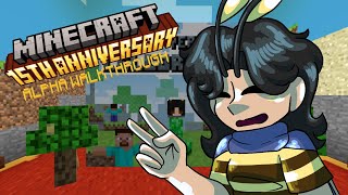 Minecraft 15th Year Anniversary || ALPHA SECTION DAY 1 || ALL STICKERS FOUND! COMPLETE WALKTHROUGH