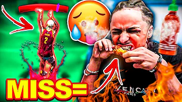Every Three Pointer I Miss We Eat WORLD HOTTEST WINGS with UGLY JUMPSHOT! NBA 2K21