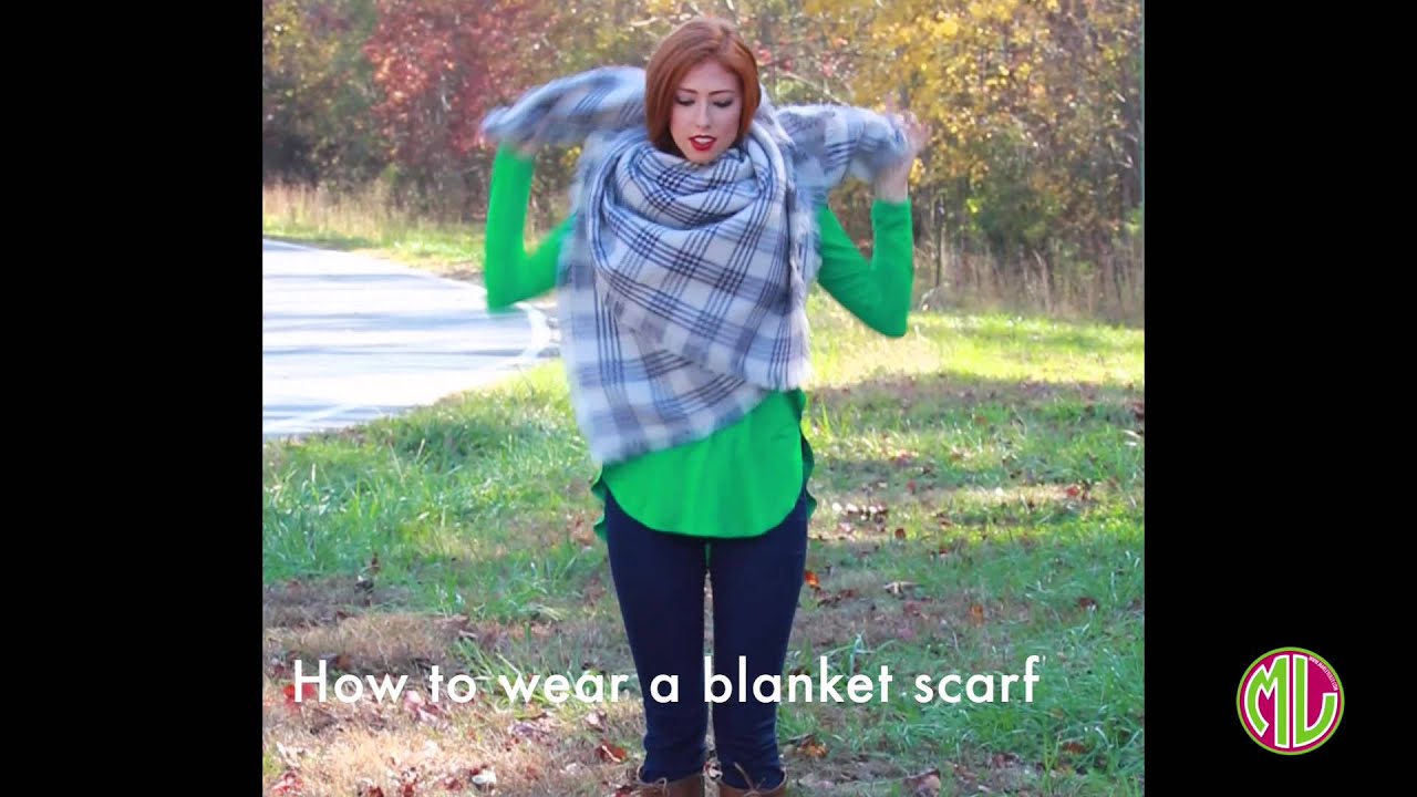 How To Wear A Blanket Scarf YouTube