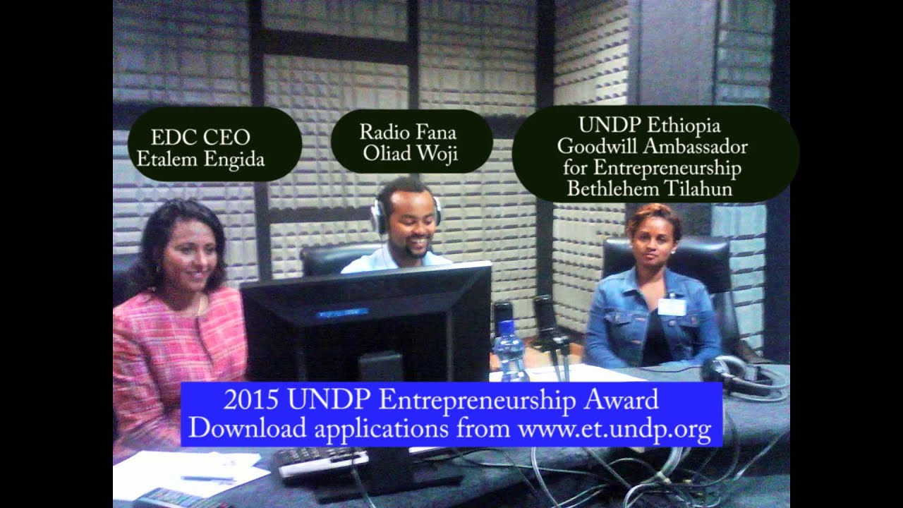 Still from Entrepreneurship in Ethiopia live interview with UNDP Ethiopia Entrepreneurship Goodwill Ambassador