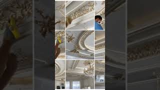 “Luxury ceiling transformation”#interiorfitout #luxuryceiling #artwork