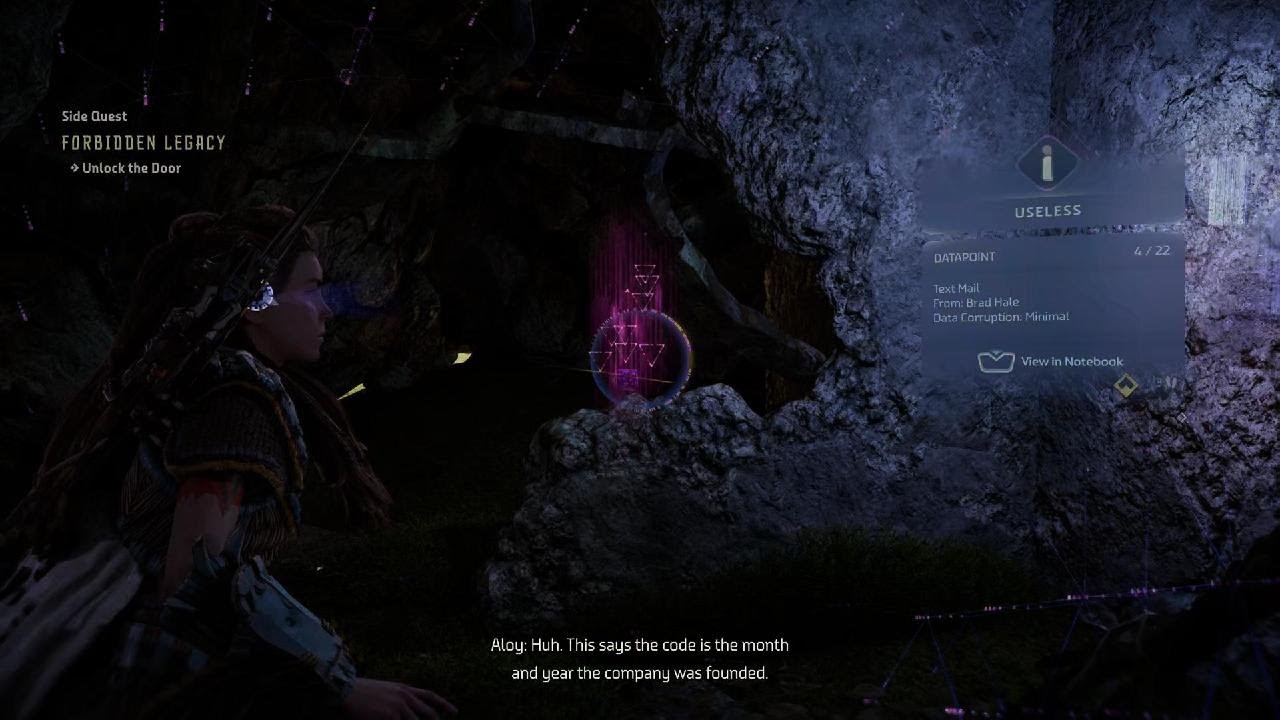 Forbidden Legacy First Door Code Answer | Horizon Forbidden West