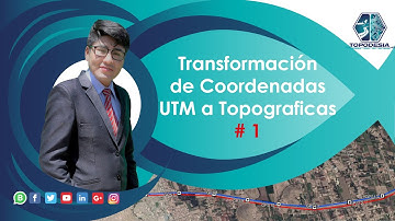 Transformación de Coordenadas UTM a Topográficas con TD-UTM a Topo M2 - Ejemplo 1