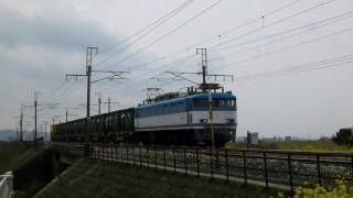 1152レ EF81 452号機牽引　筑後船小屋駅通過