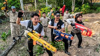 LTT Game Nerf War : Golden Squad Warriors SEAL X Nerf Guns Fight Crime Mr Zero Scazy Expansion