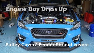 Titanium Pulley cover | GS Fender Shroud Covers | Engine Bay Dress Up 15+ WRX/STI