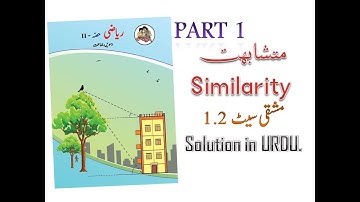 متشابہت Similarity |Exercise 1.2 Part 1| Class 10th Explanation in URDU/HINDI.