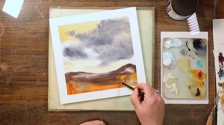 Creating dramatic clouds: monotype printing on a gelli plate