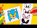 🟠👉How to Draw SONIC Transformations ⭐Coloring and Drawing SONIC ⭐ Easy Drawing 🔴