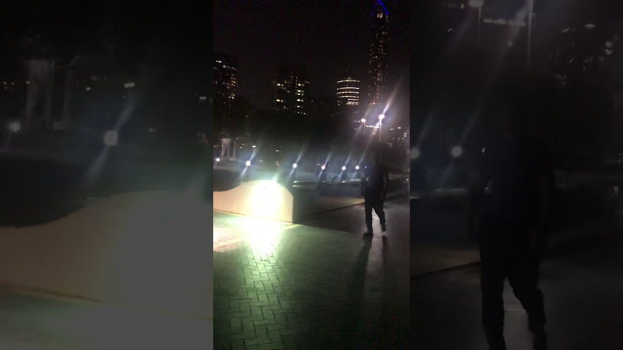 A Night View In Corniche Beach In Abu Dhabi City Uae Youtube