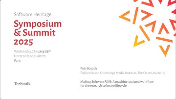 Symposium 2025 - Tech talk: Making Software FAIR with the SoFAIR project