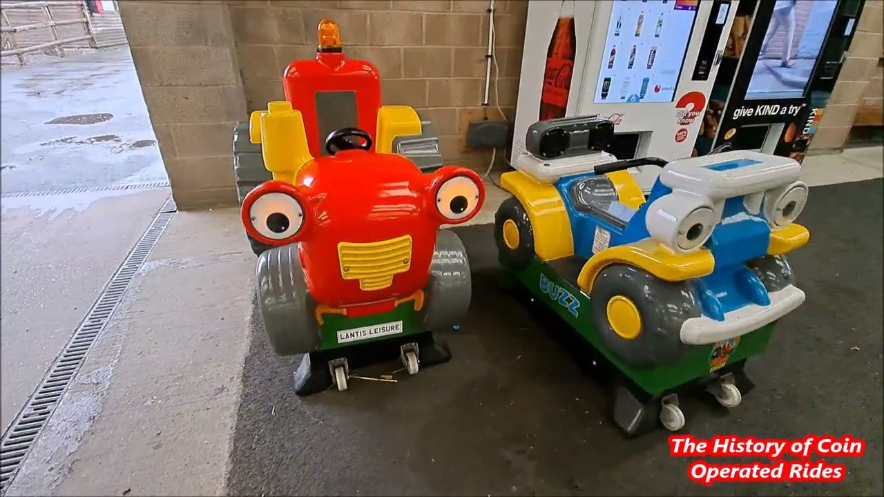 Детский аттракцион «Трактор Том» от Northern Leisure, работающий от монетоприемника, 2000-е годы.