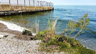 Одесский пляж после прорыва плотины Каховской ГЭС. Видео от 09.06.2023