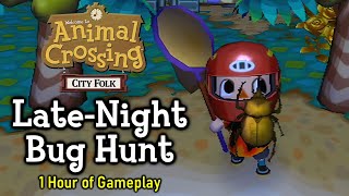 Animal Crossing: City Folk - Late-Night Bug Hunt (1 Hour of Gameplay)